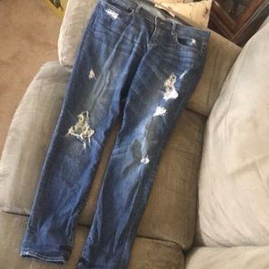 A&F ripped denim jeans